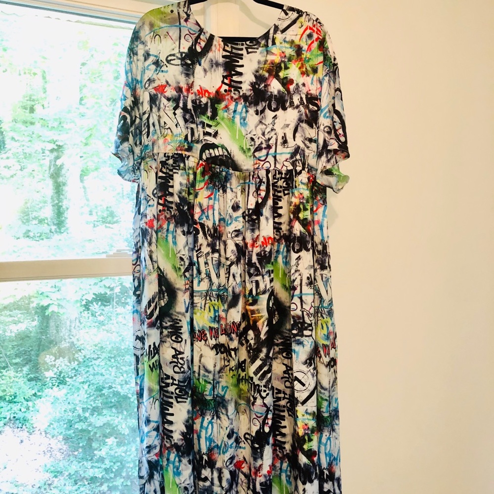 Silky, comfy, eclectic dress by Collusion